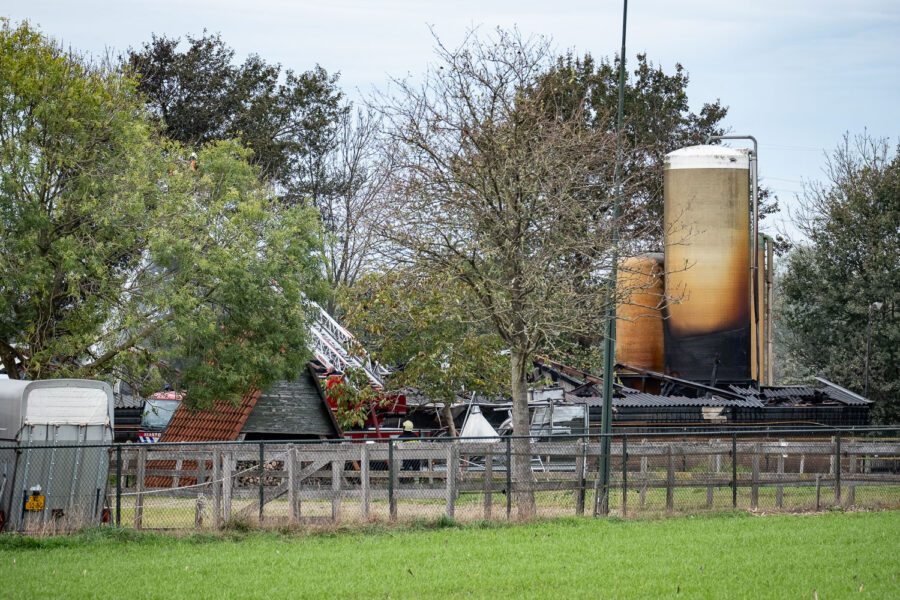 Uitgebrandde kippenstal in Uden